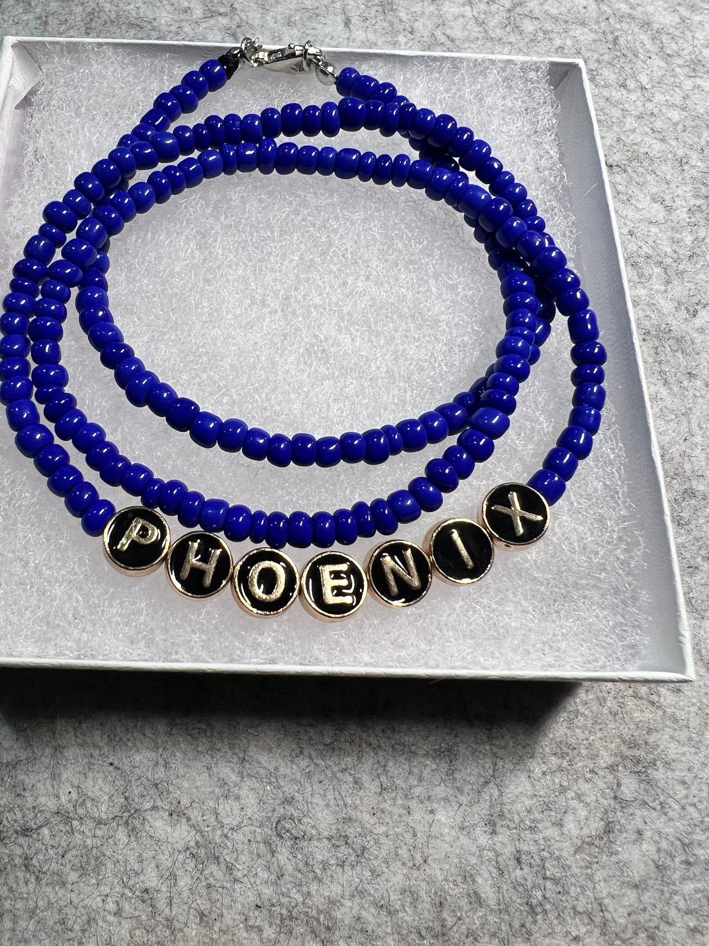 Personalized Name Necklace (Black & Gold)