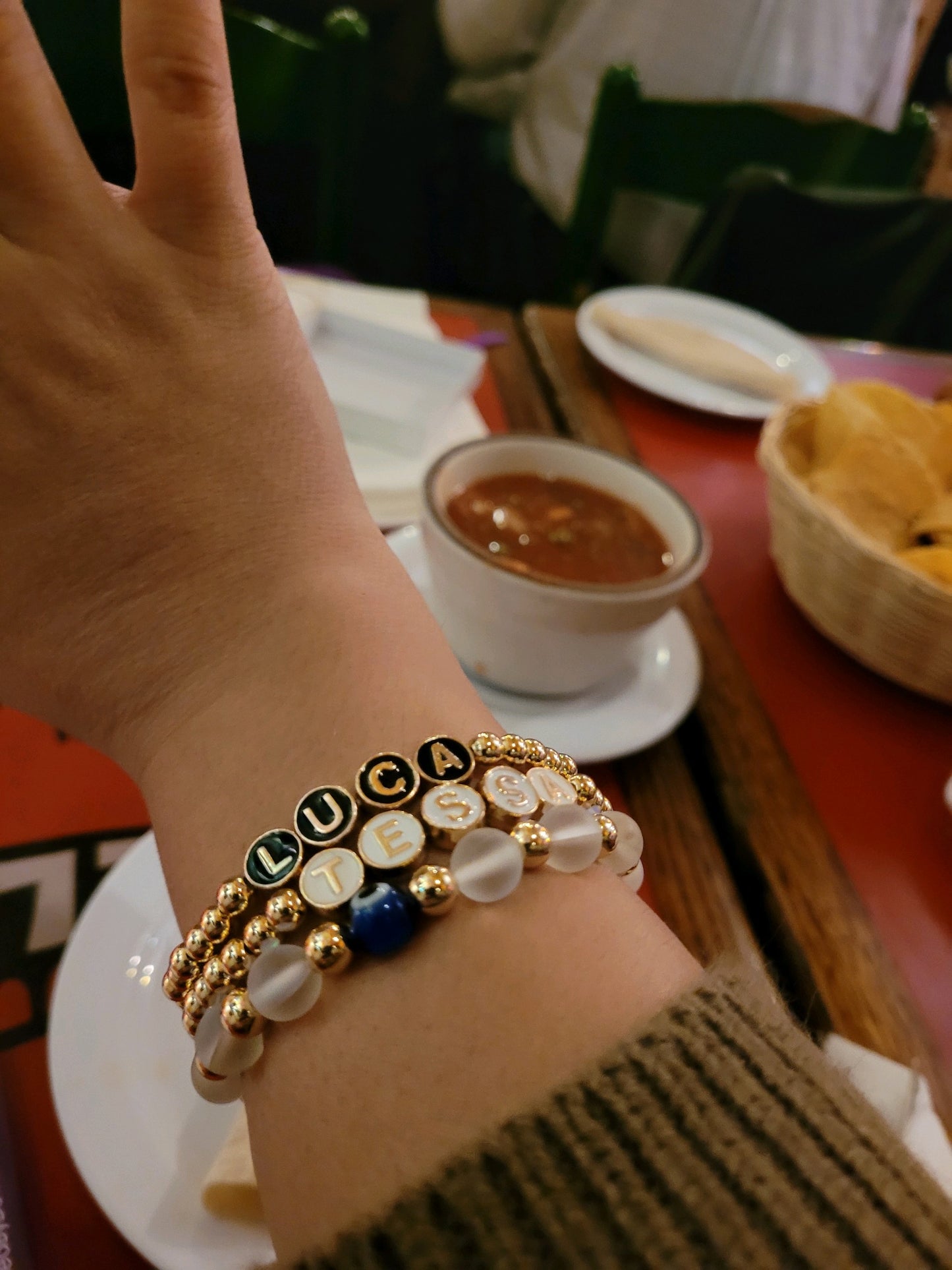 Beaded Name Bracelet Set