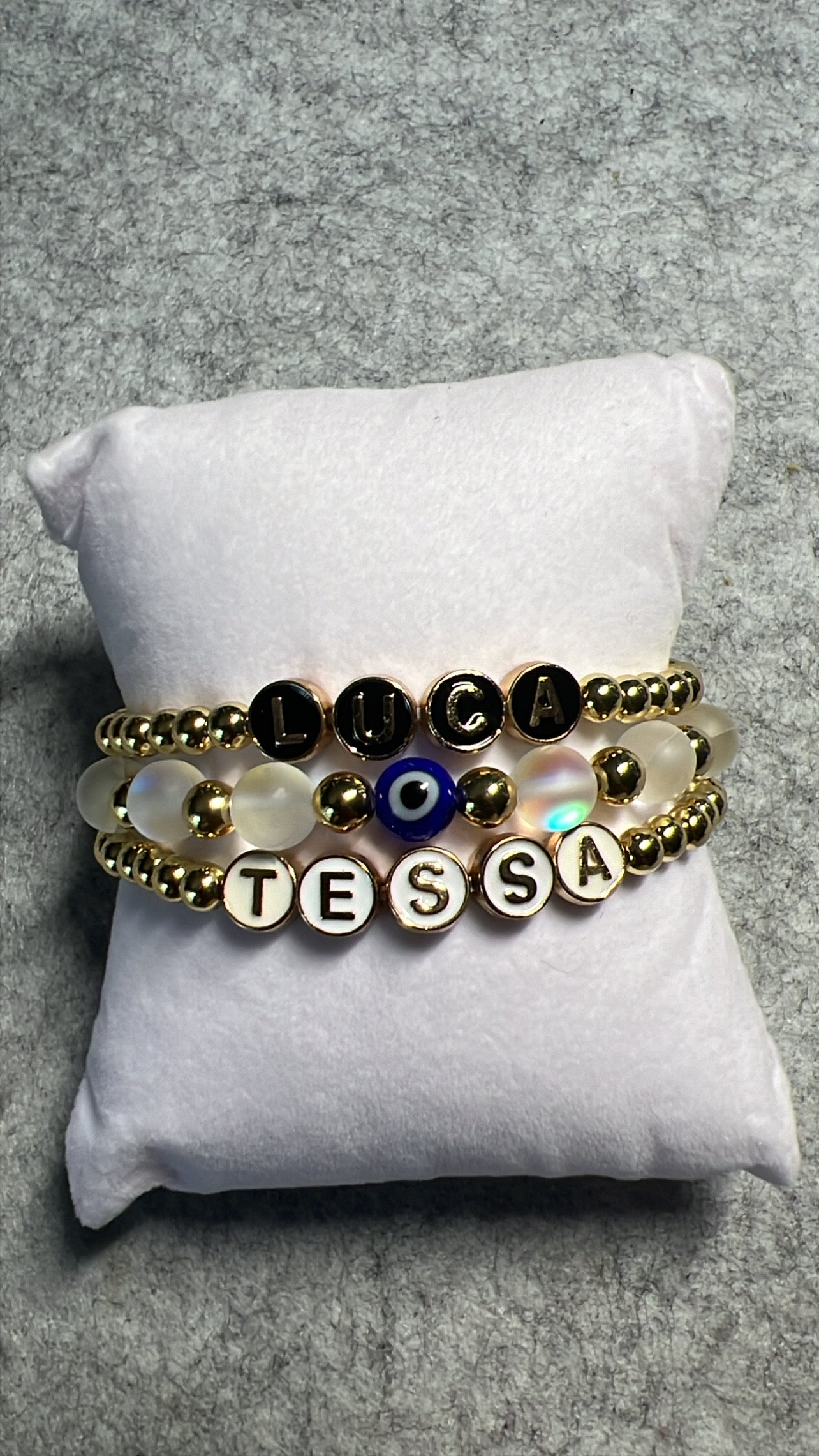 Beaded Name Bracelet Set