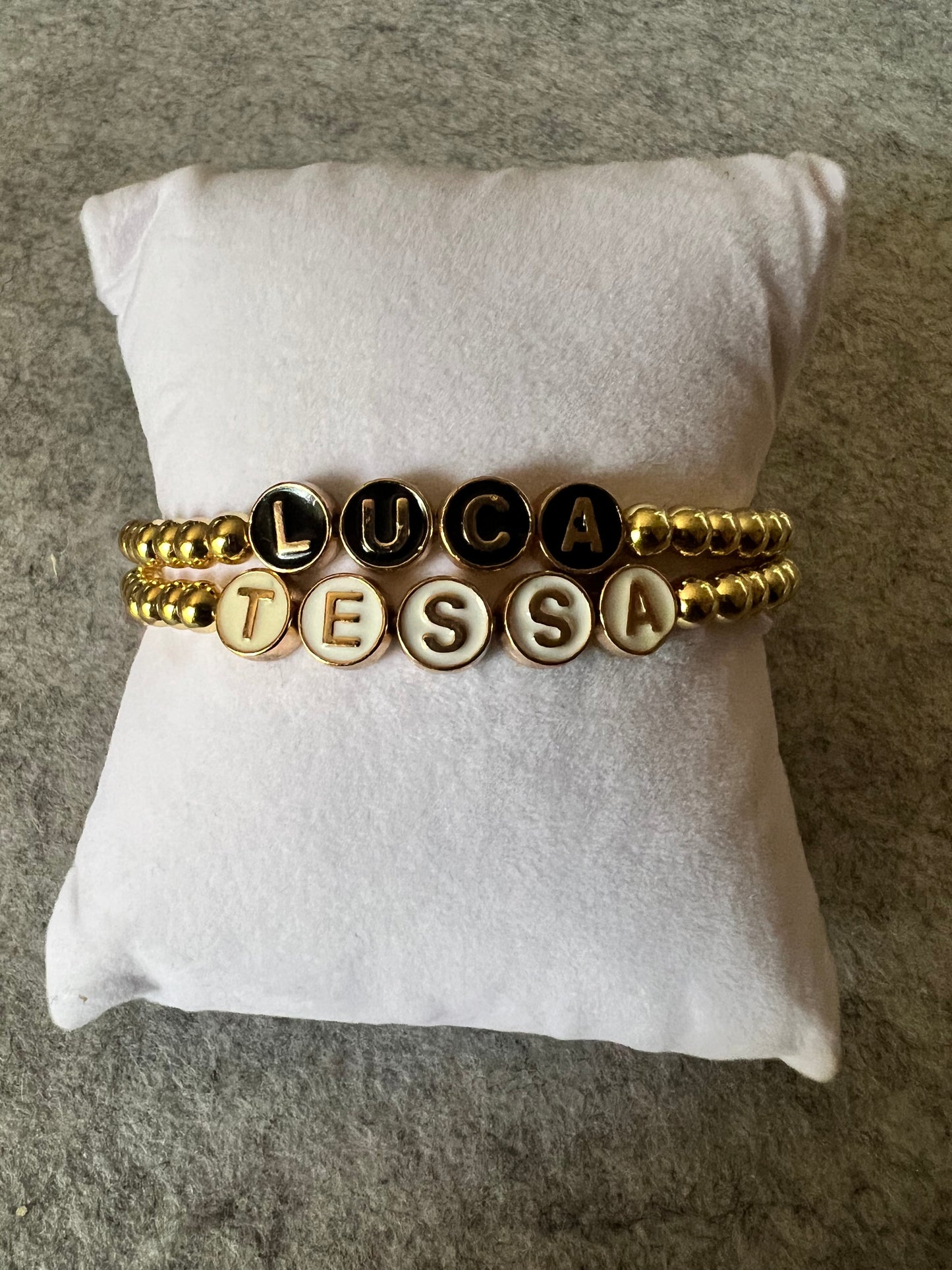 Beaded Name Bracelet Set