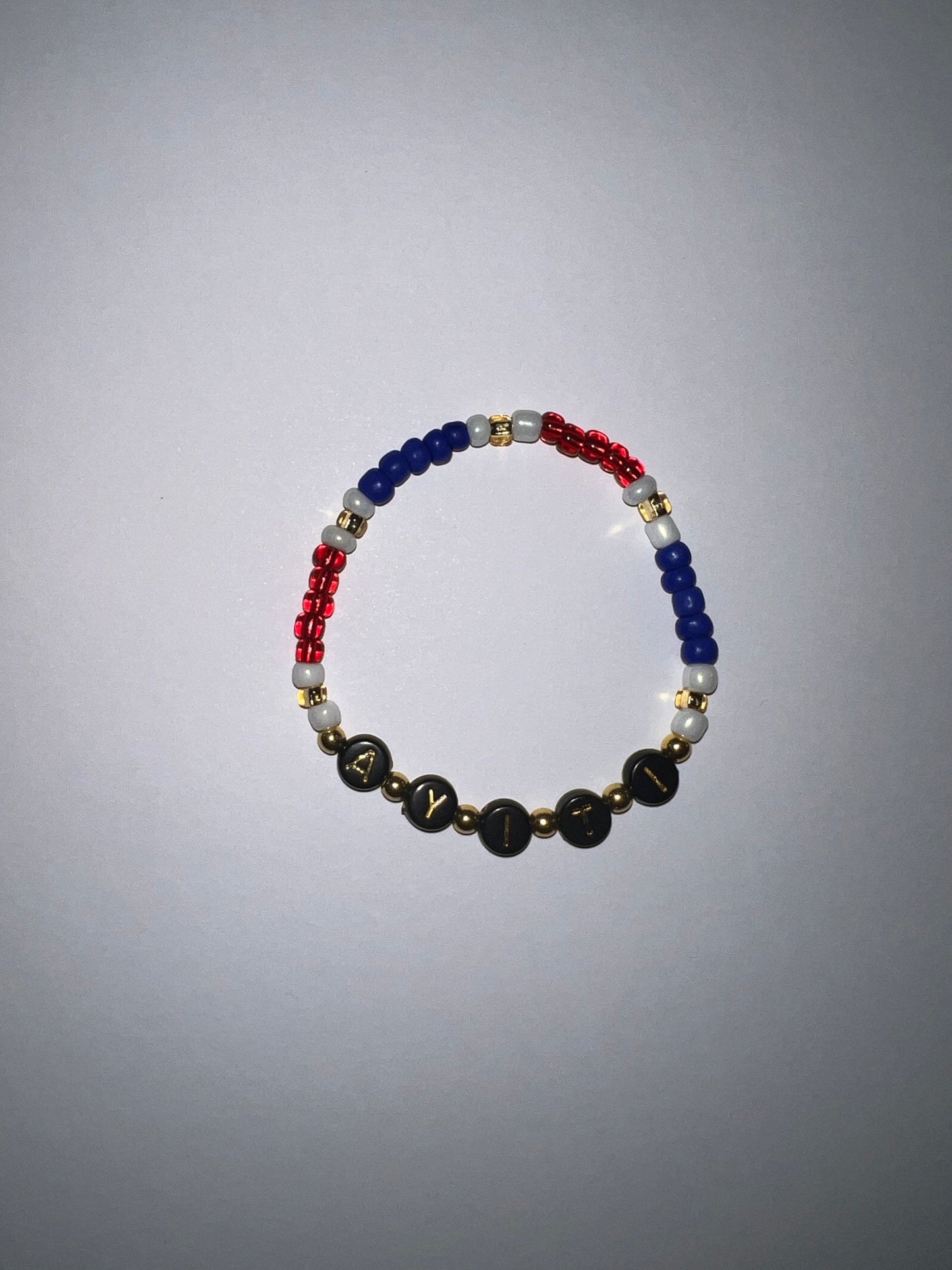 Personalized Name & Haiti, Ayiti Bracelet Set